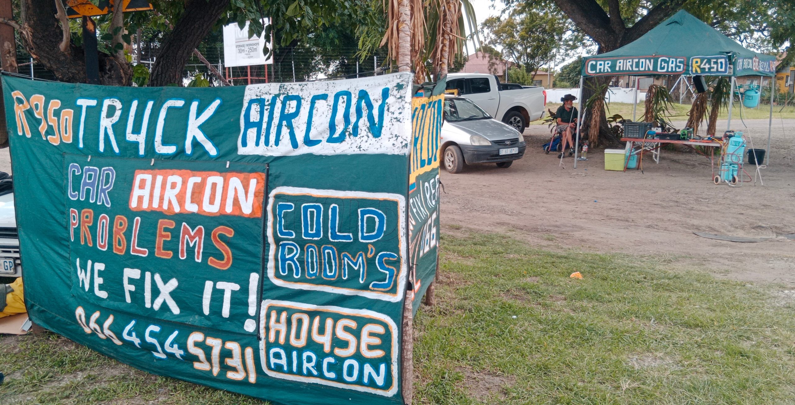 Car aircon and gas
